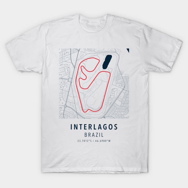 interlagos simple track T-Shirt by boy cartograph